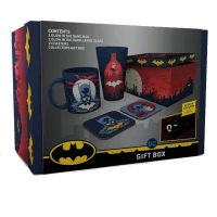 1. Zestaw Prezentowy DC Comics Batman: szklanka XXL + kubek + 2 x podkładka - ABS