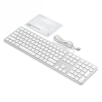 3. Satechi Aluminum Wired Keyboard - aluminiowa klawiatura z układem numerycznym USB-A Silver