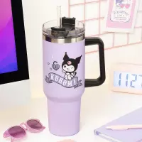 7. Kubek Podróżny ze Słomką Kuromi - 900 ml