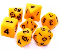 2. Komplet kości REBEL RPG - Matowe - Żółte