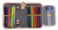 1. AstraBag Piórnik AC11 Pojedynczy Jednoklapkowy z Wyposażeniem FLUFFY UNICORN 503024084