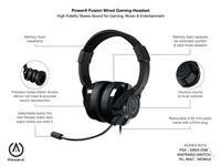 7. PowerA PS4/XO/SWITCH/PC/MOBILE Słuchawki Przewodowe Fusion Black