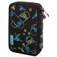 2. AstraBag Piórnik AC2 Dwukomorowy bez Wyposażenia Neon Effect Skate 503022045