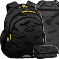 1. CoolPack Zestaw Szkolny Darker Night 3el. Plecak Jerry F029680 + Piórnik F062680 + Worek F070680