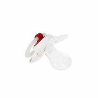 2. Nuk Smoczek Uspokajający Silikonowy 0-6m Signature Night Czerwony 2szt. 544346