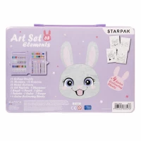 2. Starpak Zestaw Artystyczny 68 Elementów Królik Lila 68 el 536638
