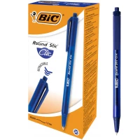 2. Bic Długopis Automatyczny Round Stic Click 20 Sztuk Niebieski 379640