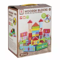 2. Mega Creative Klocki Drewniane Kolorowe 52szt 547674