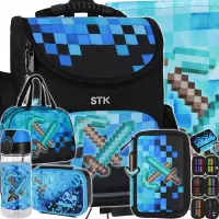1. Starpak Zestaw 5el. Pixel Blue Tornister 552620 + Worek 552613 + Piórnik 552628 + Torba 552616 + 558659 + 558652 558655