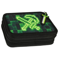 6. Starpak Piórnik Trzykomorowy z Wyposażeniem Pixel Green 533142