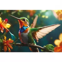 2. Interdruk Puzzle 250 el. Colourful Nature 8 Humming Bird 371898
