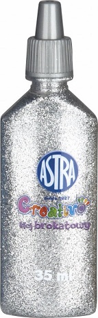2. Astra Creativo Klej Brokatowy 35 ml 332114003 Srebrny
