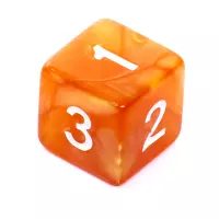 6. Komplet kości REBEL RPG - Perłowe - Ciemnożółte (ZZ)