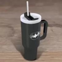 8. Kubek Podróżny ze Słomką  Batman - Logo - 1180 ml