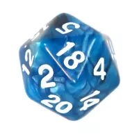 6. Komplet kości REBEL RPG - Dwukolorowe - Czarno-niebieskie