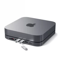 2. Satechi Aluminum Hub - Aluminiowa Podstawka do Mac Mini z Hub USB-C Space Gray