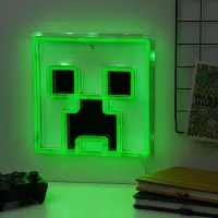 6. Neonowa Lampka Ścienna Minecraft Creeper