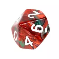 6. Komplet kości REBEL RPG - Dwukolorowe - Czerwono-zielone