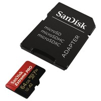 1. Sandisk Micro SD 64GB Extreme Pro (microSDXC) 170MB/s C10 UHS-I U3 V30 A2
