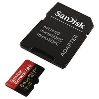 5. Sandisk Micro SD 64GB Extreme Pro (microSDXC) 170MB/s C10 UHS-I U3 V30 A2