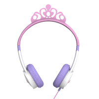 1. Zagg iFrogz Little Rockerz - bezprzewodowe słuchawki naszuszne dla dzieci (księżniczka )