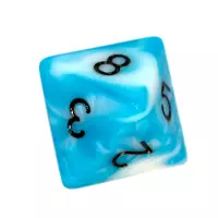 7. Komplet kości REBEL RPG - Dwukolorowe - Błękitno-białe