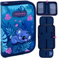 7. AstraBag Piórnik AC1 Pojedynczy Dwuklapkowy bez Wyposażenia Sweet Koala 503025002