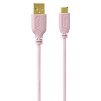 2. Hama Kabel USB-C - USB 2.0 A Flexi-Slim 0.75 M Różowy