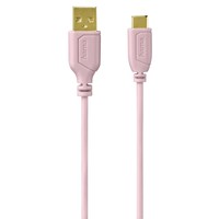 5. Hama Kabel USB-C - USB 2.0 A Flexi-Slim 0.75 M Różowy