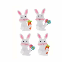 2. Craft With Fun Ozdoba Dekoracyjna Samoprzylepna Filcowy Zajączek 4szt. Wielkanoc 531804