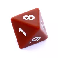 7. Komplet kości REBEL RPG - Matowe - Brązowe