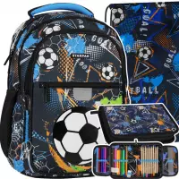 1. Starpak Zestaw Szkolny 3el. Football Blue Plecak 550864 + Piórnik 551894 + Worek 550830