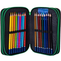 7. AstraBag Piórnik Trzykomorowy z Wyposażeniem AC31 Pixel Hero 503024057
