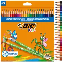 1. Bic Kredki Ołówkowe Zmazywalne Evolution Illusion 24 kolory 9878691