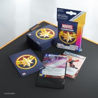 6. Gamegenic: MARVEL Art Sleeves (66 mm x 91 mm) - Koszulki na Karty - Captain Marvel 50+1 szt.