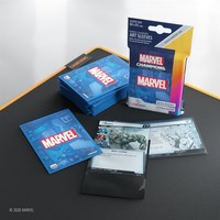 6. Gamegenic: MARVEL Art Sleeves (66 mm x 91 mm) - Koszulki na Karty - Blue 50+1 szt.