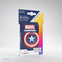 3. Gamegenic: MARVEL Art Sleeves (66 mm x 91 mm) - Koszulki na Karty - Captain America 50+1 szt.