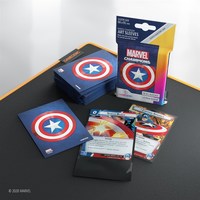 6. Gamegenic: MARVEL Art Sleeves (66 mm x 91 mm) - Koszulki na Karty - Captain America 50+1 szt.