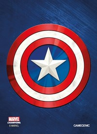 1. Gamegenic: MARVEL Art Sleeves (66 mm x 91 mm) - Koszulki na Karty - Captain America 50+1 szt.