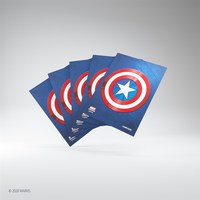 5. Gamegenic: MARVEL Art Sleeves (66 mm x 91 mm) - Koszulki na Karty - Captain America 50+1 szt.