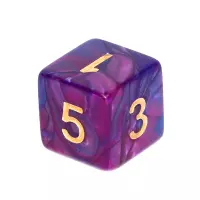 3. Komplet kości REBEL RPG - Dwukolorowe - Ciemnoniebiesko-purpurowe