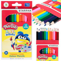 2. Starpak Play Doh Kredki Ołówkowe Trójkątne Jumbo 12 kolorów 453911