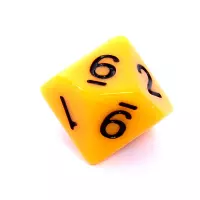 8. Komplet kości REBEL RPG - Matowe - Żółte