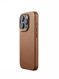 2. Mujjo Full Leather Case - etui skórzane do iPhone 15 Pro kompatybilne z MagSafe (tan)