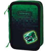 1. AstraBag Piórnik Trzykomorowy z Wyposażeniem AC31 Pixel Hero 503024057