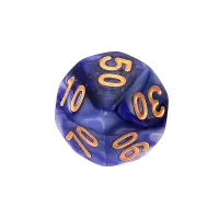 7. Komplet kości REBEL RPG - Dwukolorowe - Fioletowo-srebrne