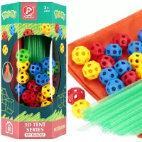1. Mega Creative Klocki Konstrukcyjne Słomki/Kule 88 ele 545063