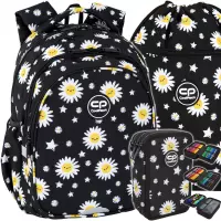 1. CoolPack Jerry Plecak Szkolny Daisy Black F029817 + Worek F070817 + Piórnik F067817