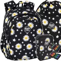 1. CoolPack Jerry Plecak Szkolny Daisy Black F029817 + Worek F070817 + Piórnik F066817