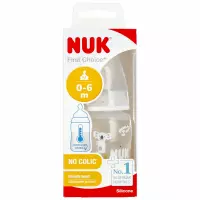 1. Nuk Butelka z Wskaźnikiem temp.150ml 0-6m First Choice + Popielata 527891